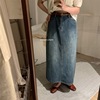 M_WOODS夏季2022新款韓國東大門韓版複古包臀高腰牛仔裙半身裙女