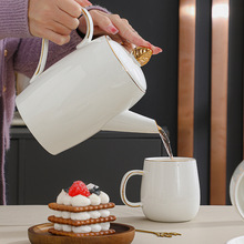 北欧陶瓷水壶家用客厅冷热开水壶大容量耐高温单壶咖啡壶储水壶