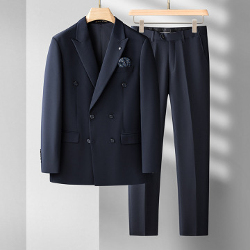 300斤可穿商务时尚大码男装西服套装西裤宽松双排扣西装外套礼服