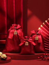 婚礼糖盒中式金边纱糖袋创意结婚庆用品精品糖果包装礼盒专用喜袋