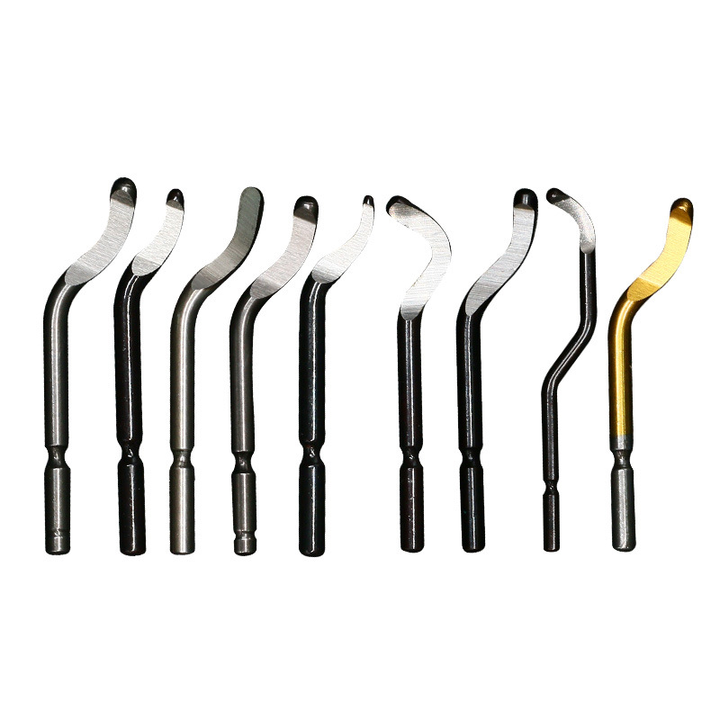 不锈钢手动去毛刺刮刀内孔修边器塑料倒角器铜管毛边圆角工具刀片