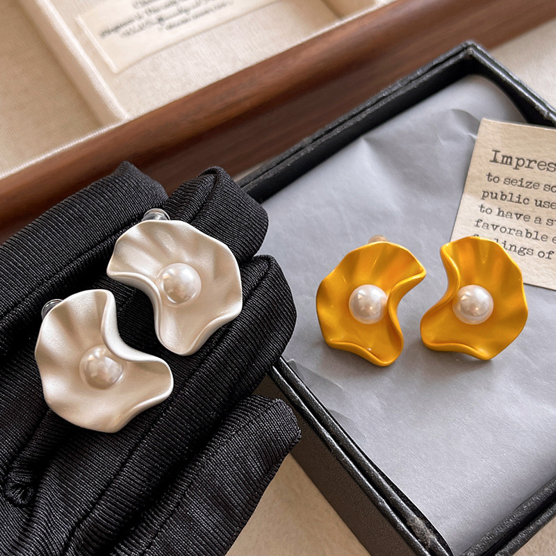 earrings jewelry popular real gold plating earrings eardrops s925 sterling silver needle geometric dicksoniaceae stud earrings for women