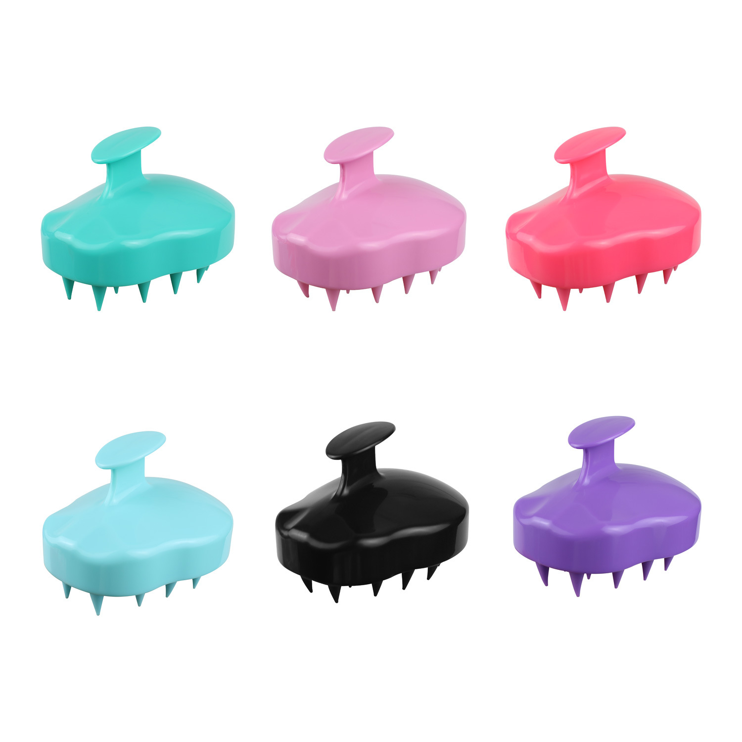 Factory Provide Hair Comb Pear-Shaped Soft Tooth Shampoo Artifact Scalp Cleaning Diy Shampoo Brush Silicone Brush