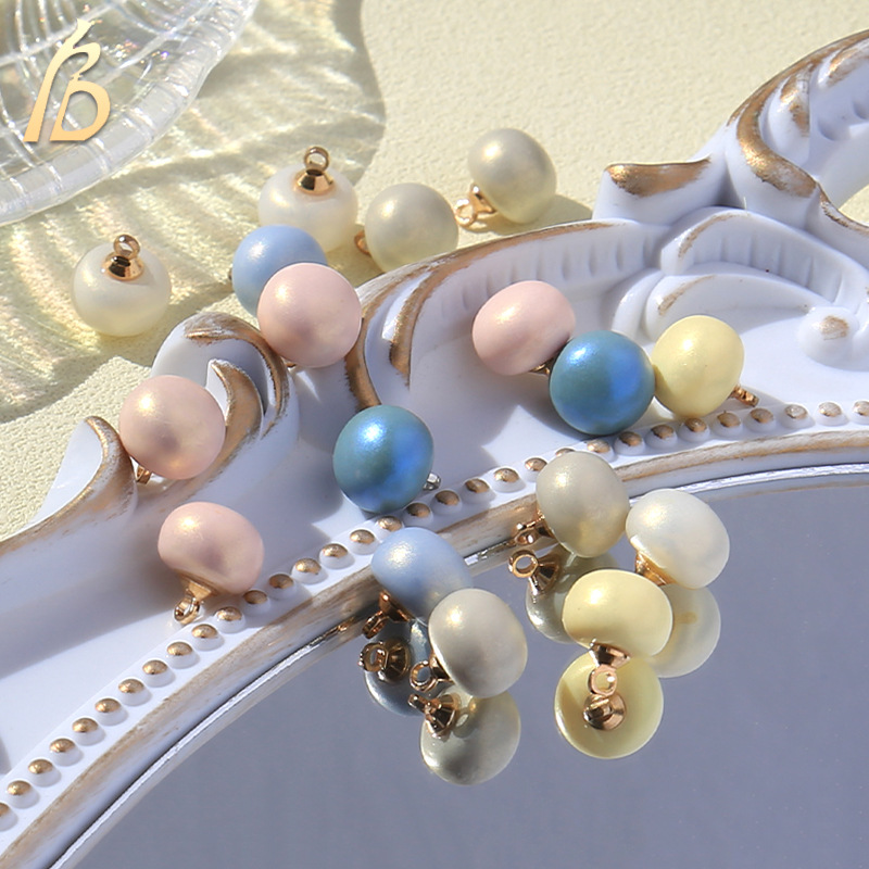 幻彩面包珍珠扣半圆童装针织衫雪纺衫旗袍简约装饰扣塑料纽扣批发