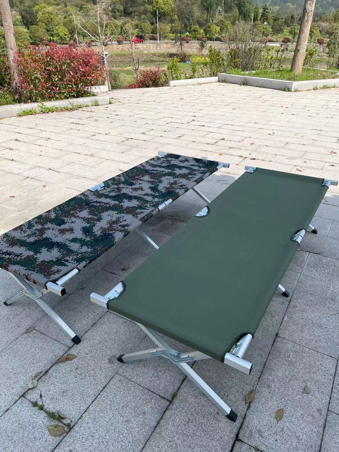 野战部队行军床户外单人折叠床午休便携军绿折叠简易床陪护折叠床