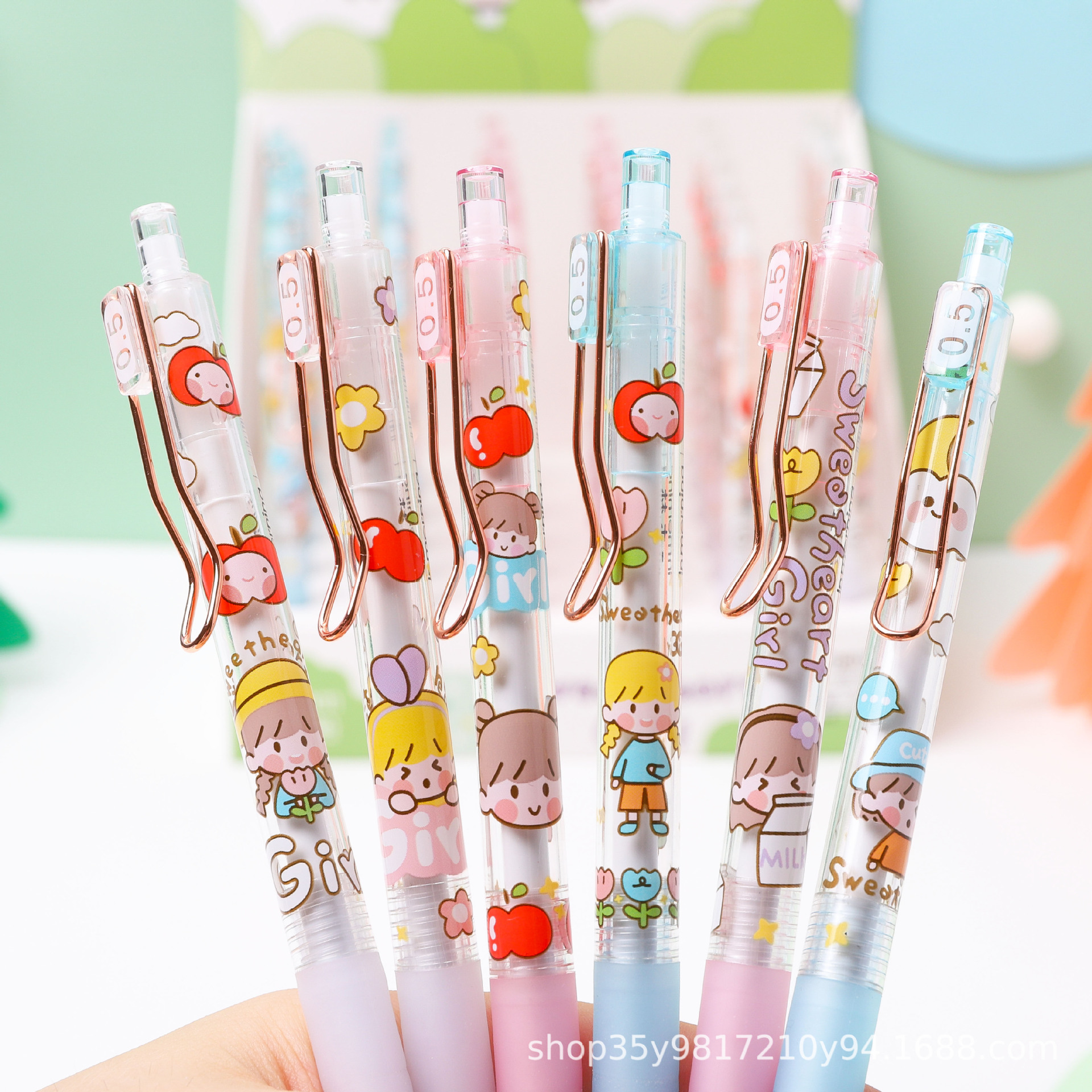 一木林可可爱爱少女自动铅笔7606学生按动ins高颜值铅笔可爱风