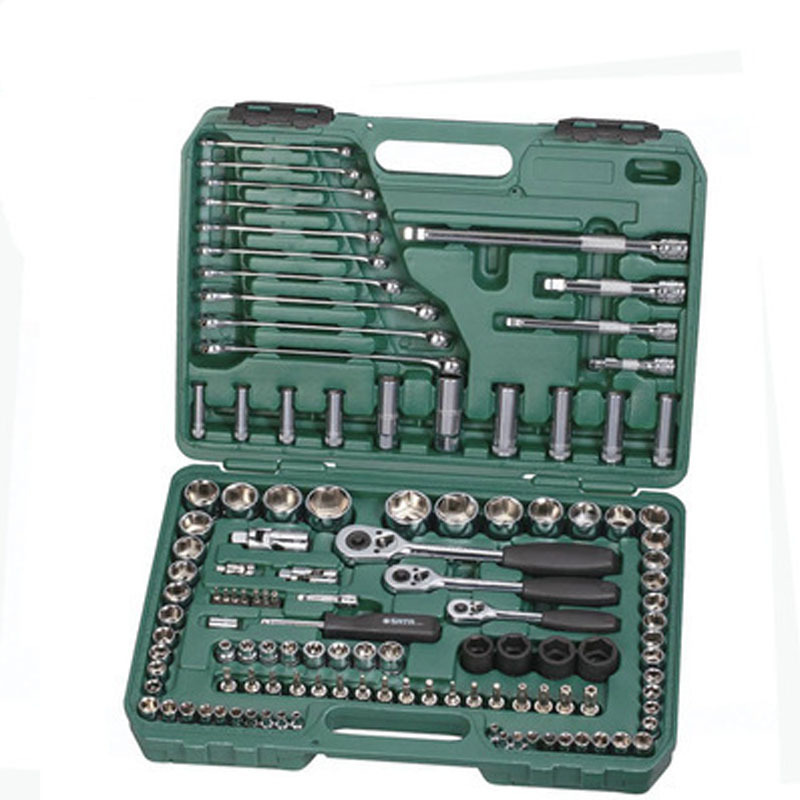 世达120件套汽车维修工具箱套筒棘轮扳手修理工具组合套装 09014