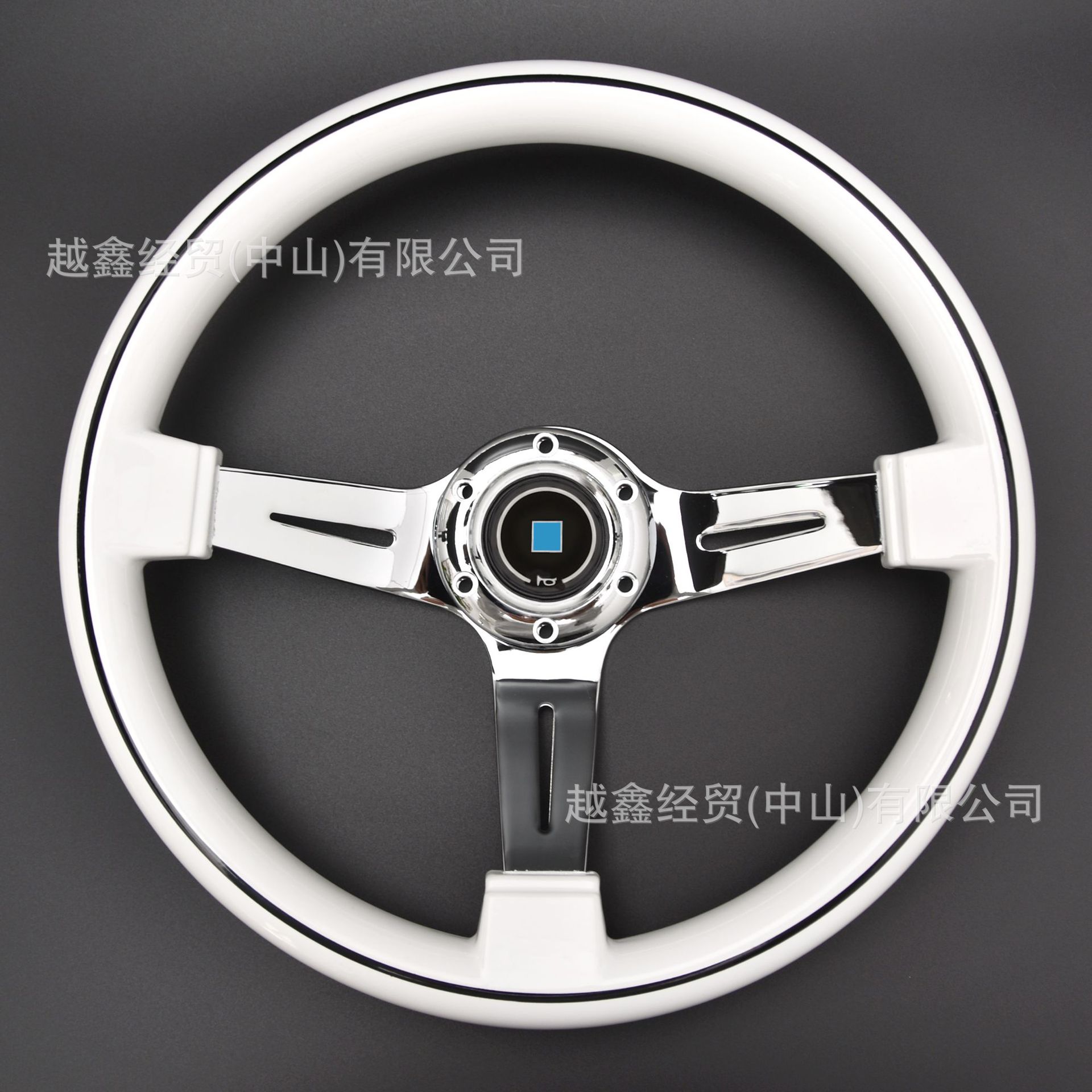 改装汽车方向盘14寸网红白色款赛车方向盘适用于mini北斗星雨燕车