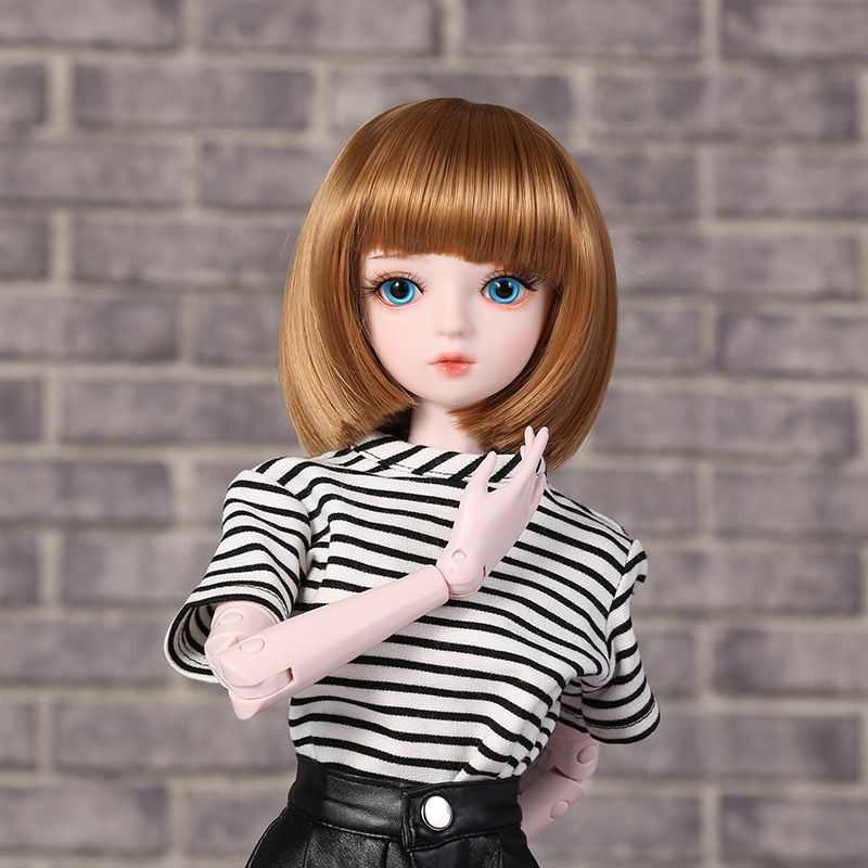 bjd/sd346分萝莉娃娃假发 女娃刘海长发 娃娃配件波波头假发