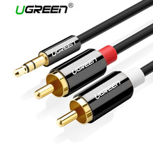 Ugreen RCA Cable 2rca to 3.5mm Jack audio rca aux cable跨境