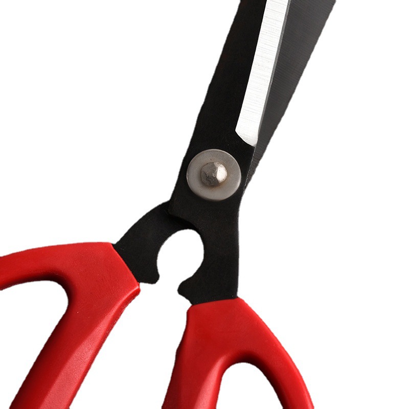 Red Handle Scissors Multi-Functional Steel Belt Scissors Stainless Steel Scissors Office Industrial Household Kitchen Tailor Scissors