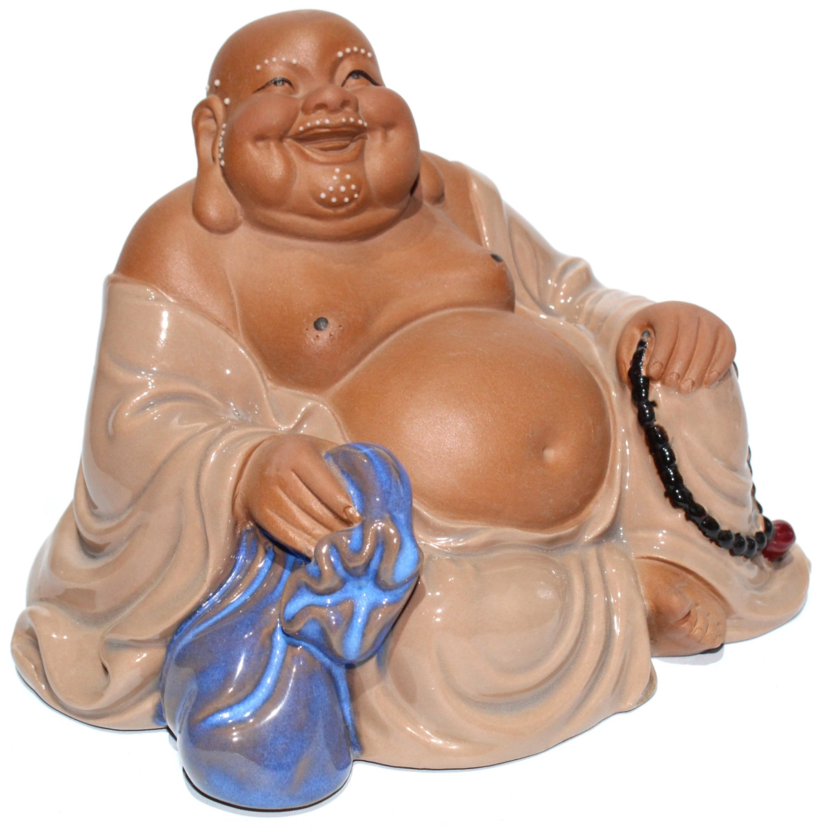 哈哈佛笑佛开心佛石湾陶瓷公仔家居招财人物摆件摆设送礼佳品