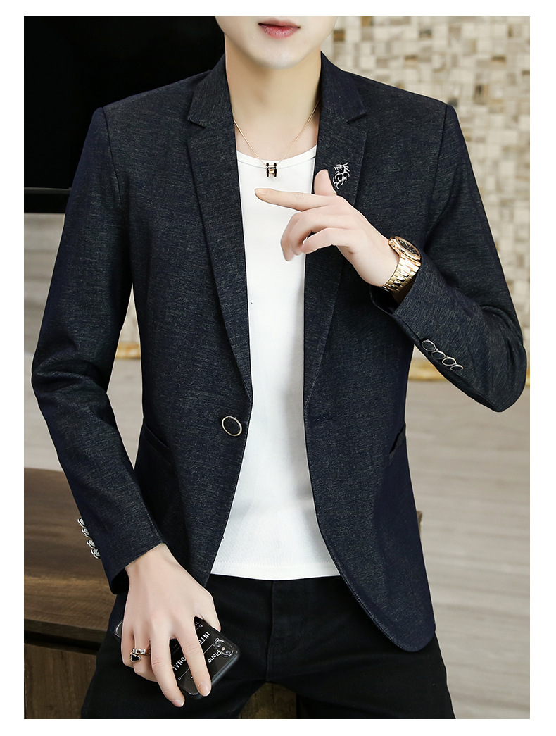 白色小西装男韩版潮流dk男装春秋2021新款时尚休闲男西服上衣修身