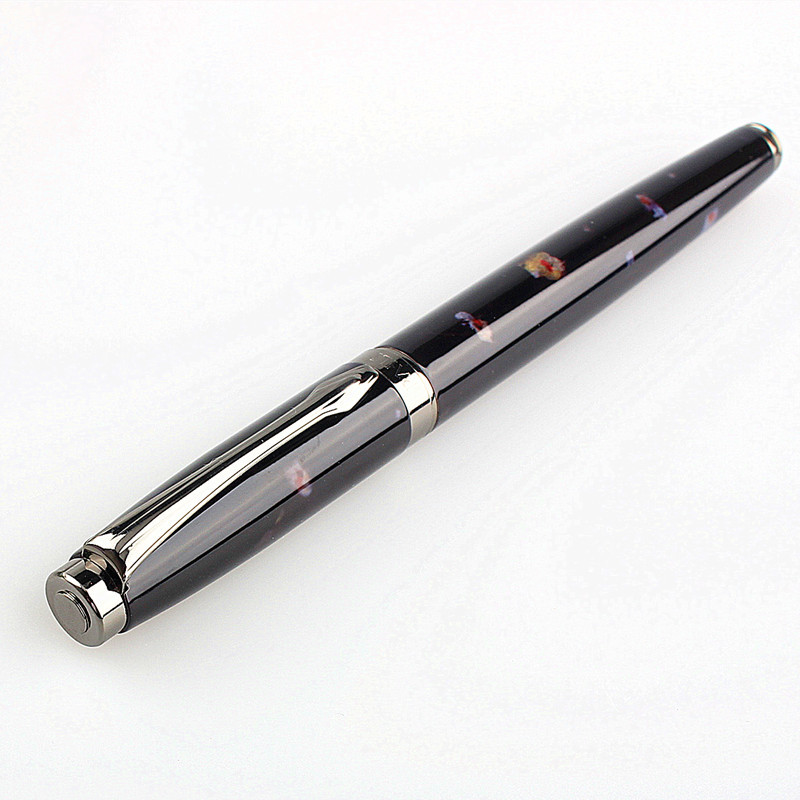 新款艺术金属钢笔限定色商务办公书写墨水笔可替换墨囊学生套装