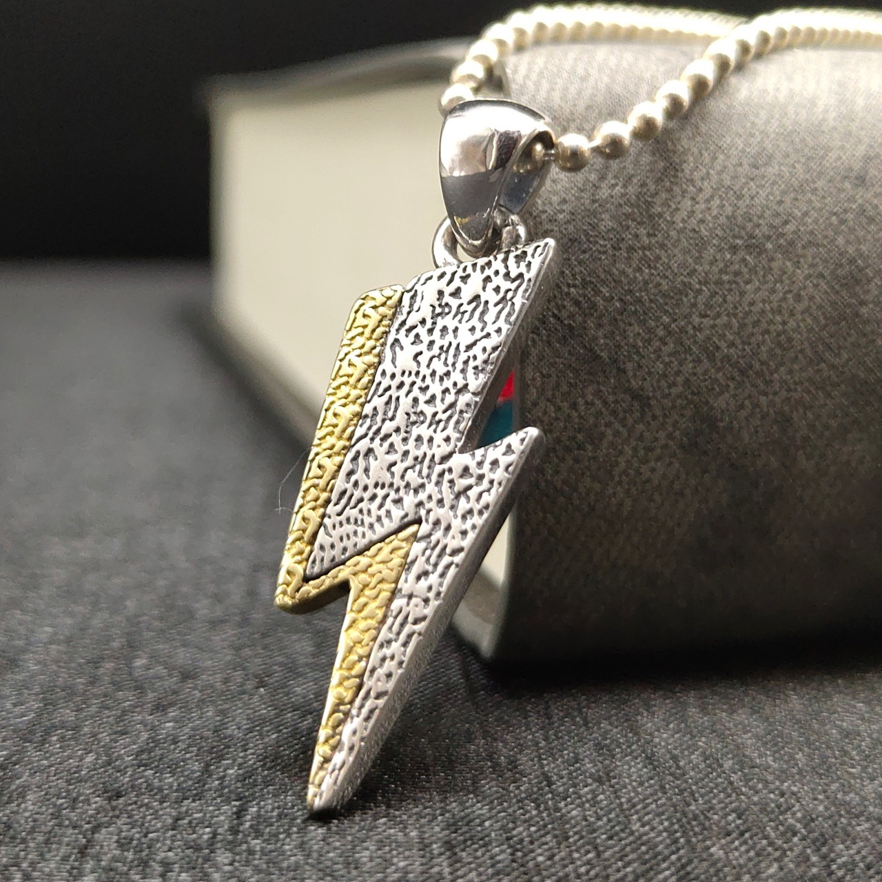 项链饰品男欧美个性潮流嘻哈说唱ins潮街头时尚闪电吊坠锁骨链子