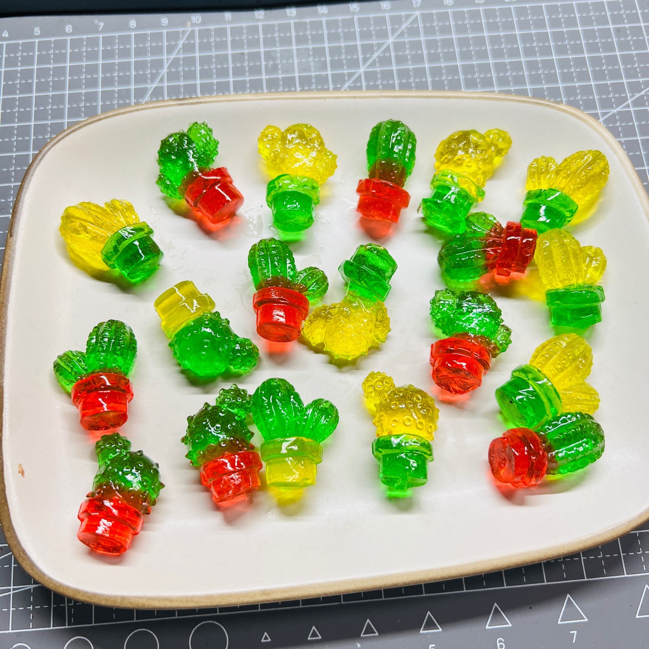 乐潮水果味橡皮糖积木眼球仙人掌状3d软糖1kg1包