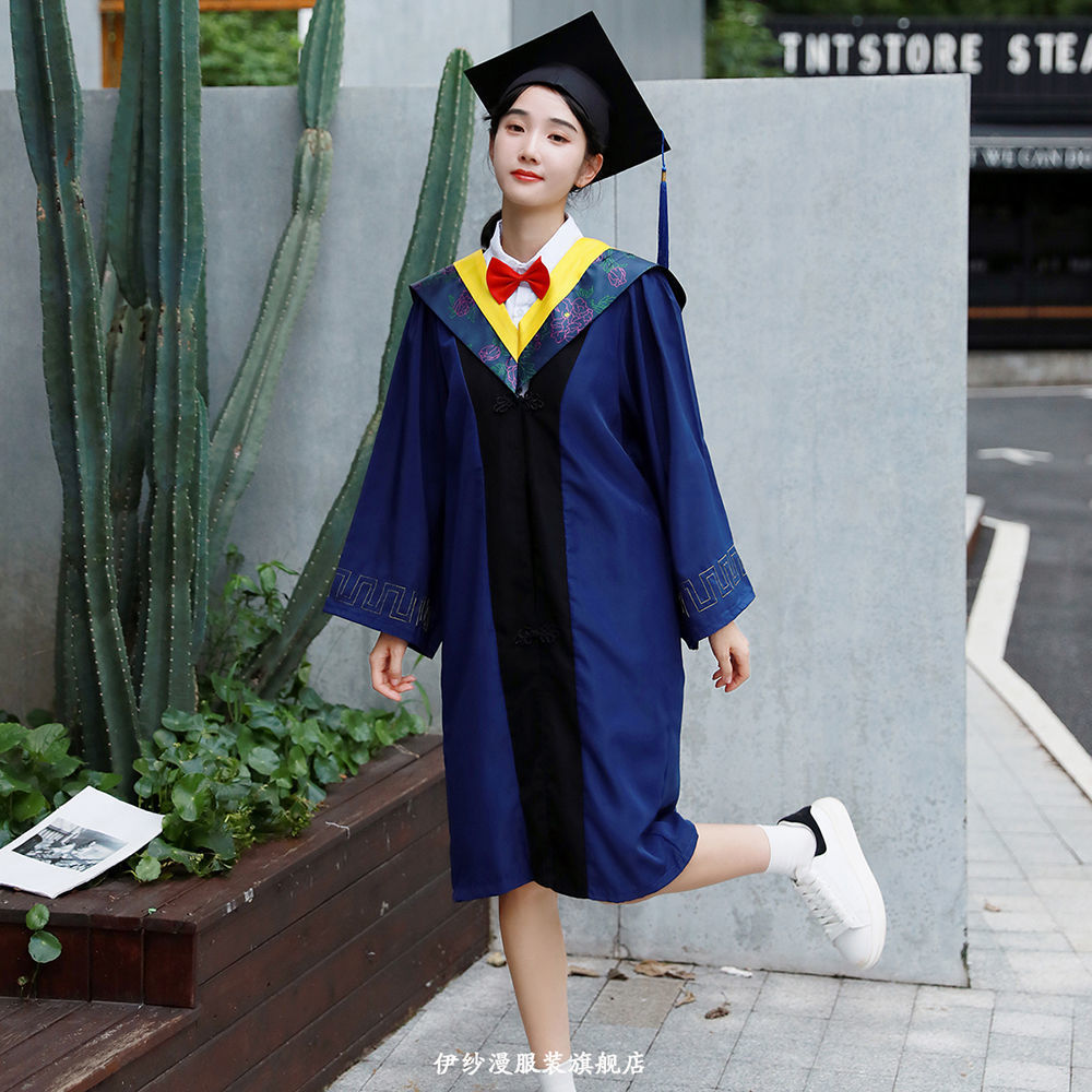 硕士服校服礼服理科文科工科硕士学位服大学生毕业照学士服硕士帽