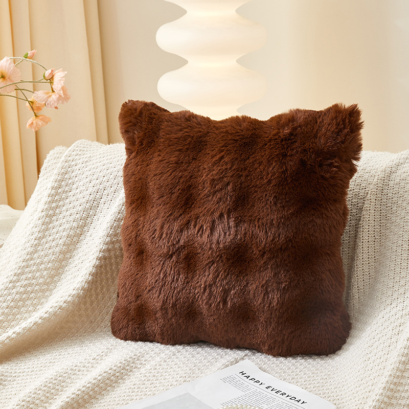 Nordic Instagram Style Tuscan Bubble Rabbit Plush Pillowcase Living Room Sofa Bedroom Bedside Cushion Throw Pillowcase