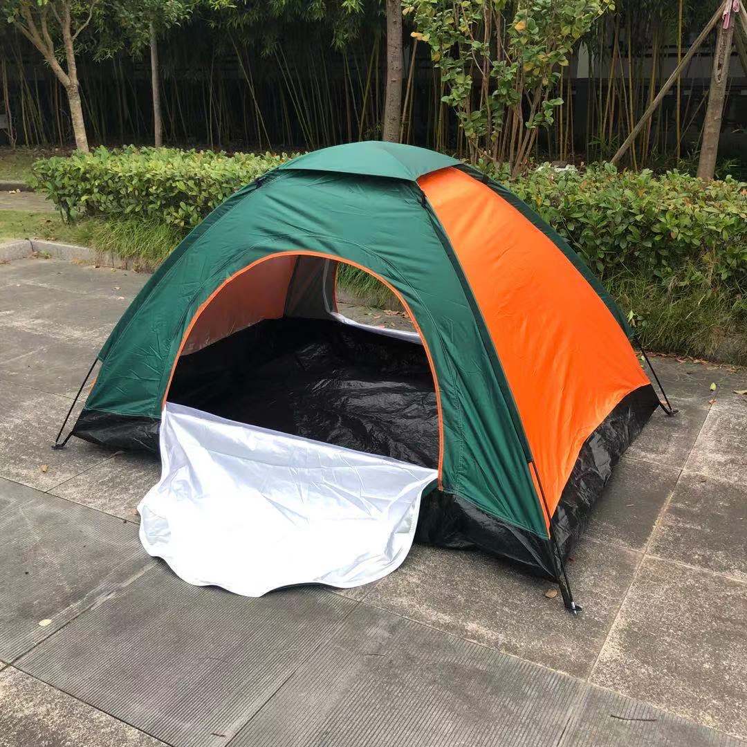 户外手搭帐篷防暴雨单人露营双层登山1一2人防雨双人野营手动搭建