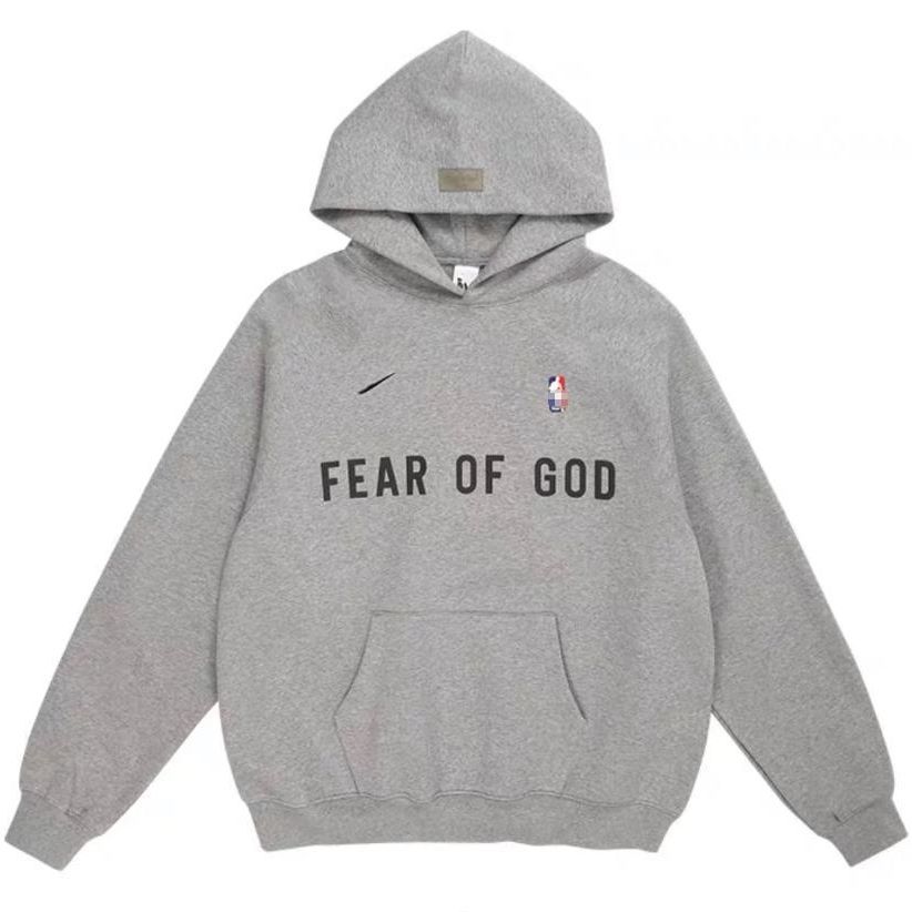 跨境批发fear of god 假日联名限定加绒连帽卫衣男女情侣宽松fog