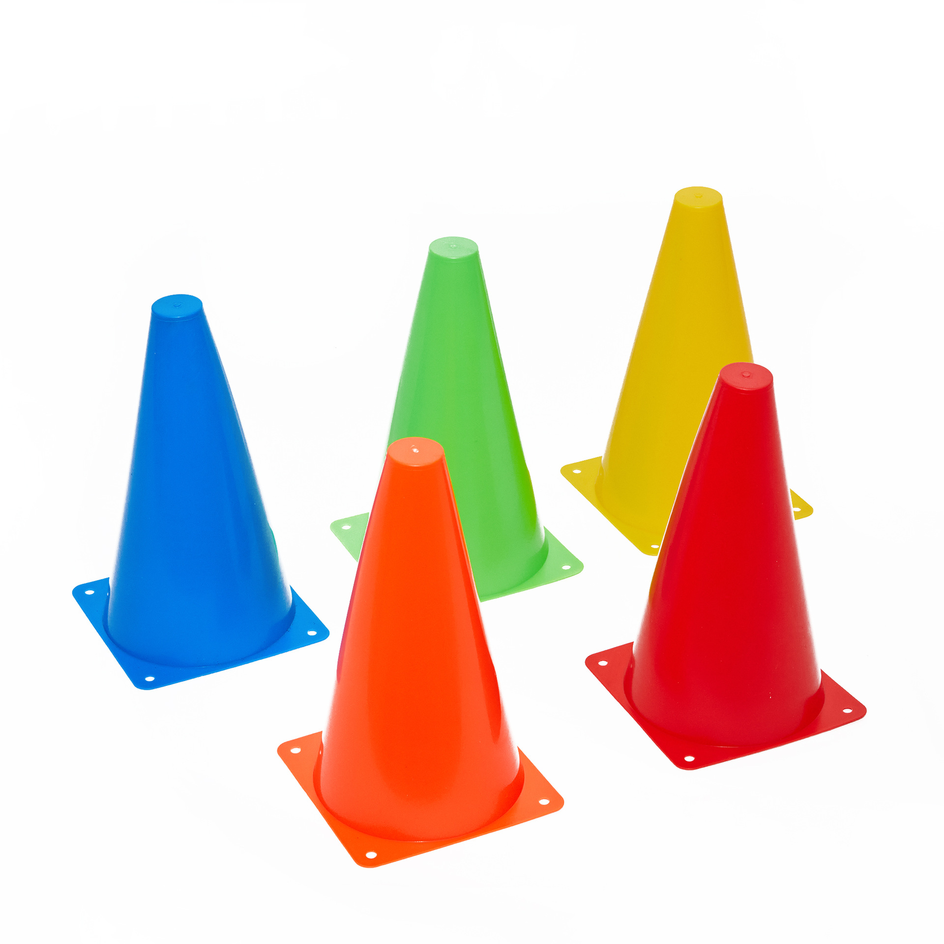 32cm足球训练标志桶方底圆顶标志锥训练障碍物足球训练器材雪糕筒