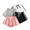 27home new pattern girl shorts wholesale summer Children's clothing Children double-deck Solid Culottes One piece On behalf of