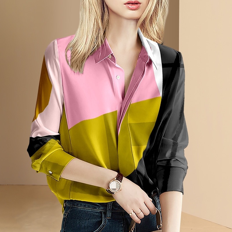 迪菲丽时尚衬衫轻熟洋气衬衣2021早春新款减龄百搭显瘦女装上衣