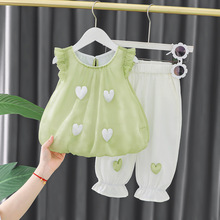 女宝宝夏款时尚可爱两件套婴儿夏季洋气韩版套装4儿童0-4童装代发