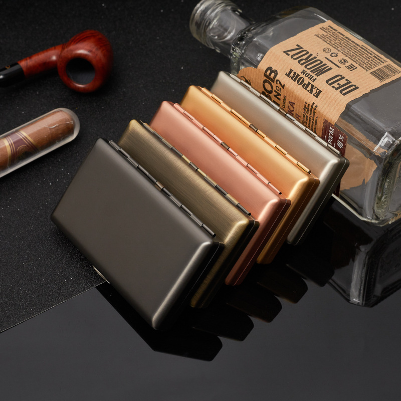 高档加长款细支便携烟夹抗压防潮翻盖金属盒子双排大容量-阿里巴巴