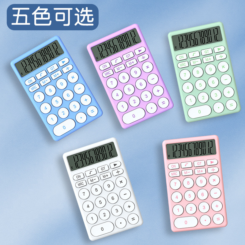 Macaron Good-looking Large Screen Student Cute Portable Desktop Calculator Factory Direct Sales Wholesale