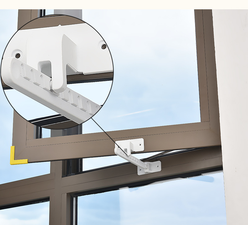 窗户限位器安全锁锁扣铝合金固定平开窗平推窗固定器防风