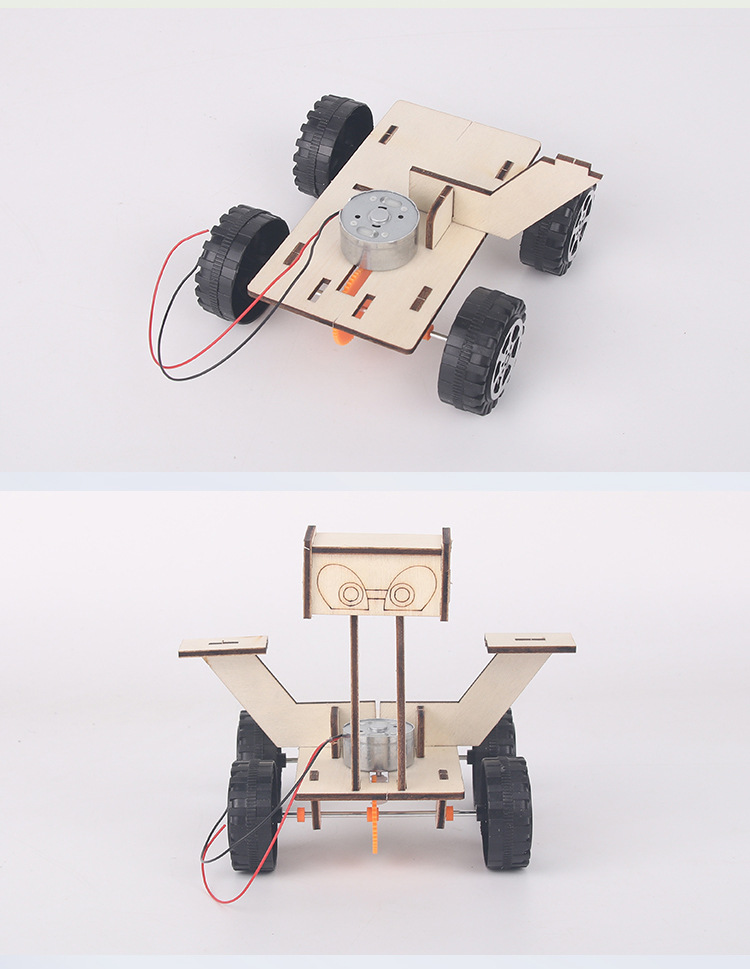 儿童科技diy手工小制作月球探索车太阳能玩具车物理科学实验模型