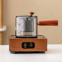 胡桃木电陶炉专用蒸煮茶器家用大容量手工玻璃提梁烧水壶茶壶单壶