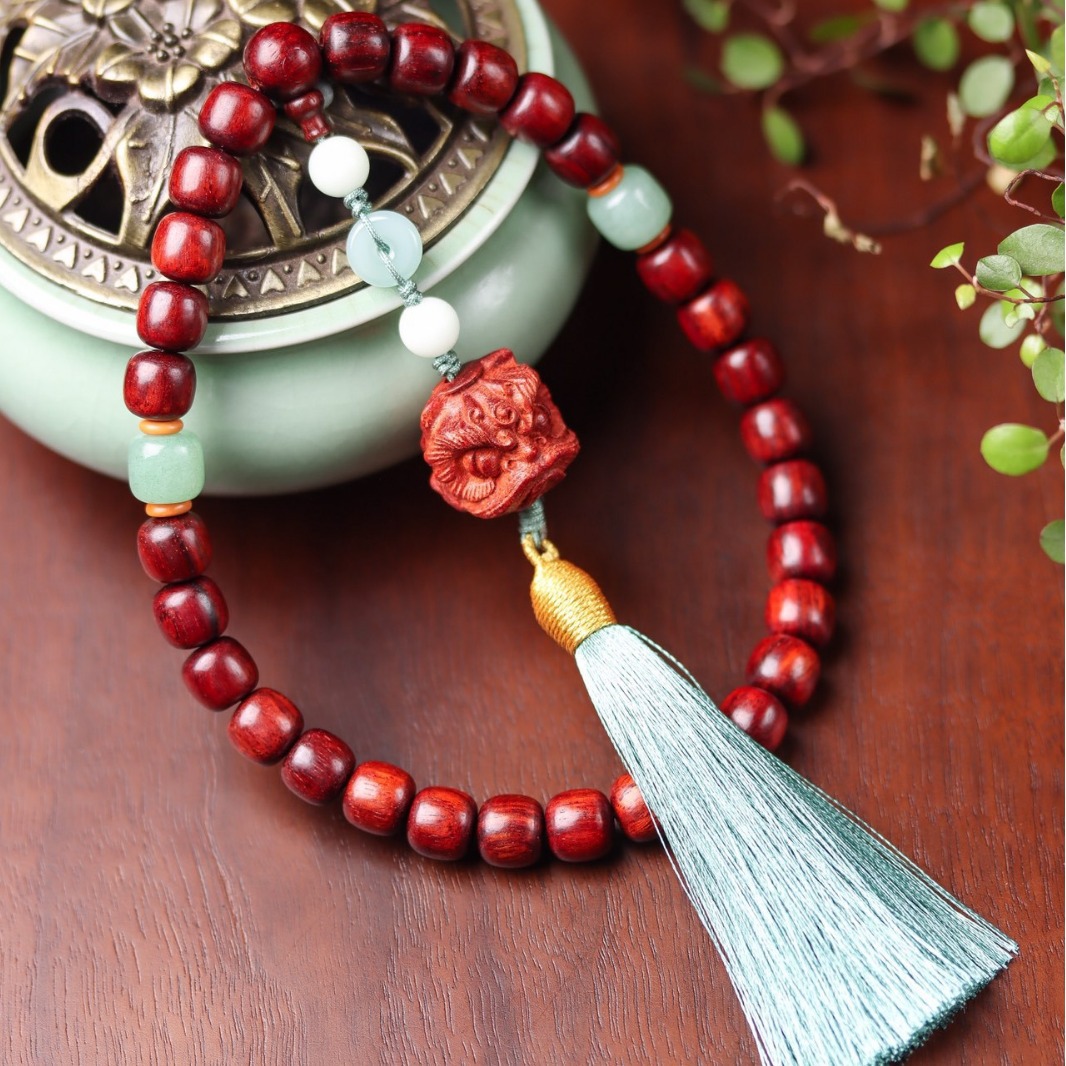 非洲紫檀男女士手链佛珠手持念珠檀香木挂件饰品文玩车载挂件