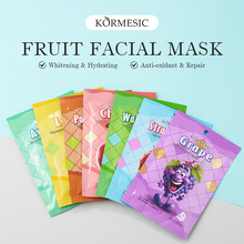 全英文面膜KORMESIC卡通水果片装facial mask跨境外贸厂家批发