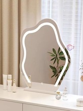 云朵化妆镜LED高级智能三色调光梳妆台镜子带台式桌面带灯梳妆镜