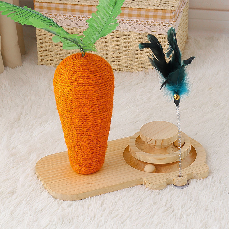 Carrot Cat Scratch Board Sisal Scratching Pole Climber for Pet Cat Cat Toy Supplies Grinding Claw Scratching Amazon