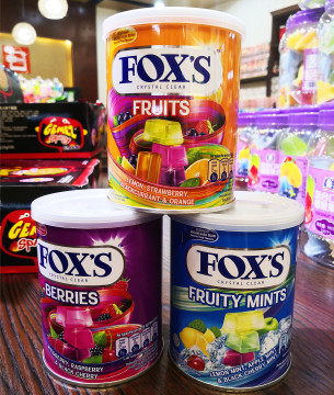 印尼进口foxs霍士水晶糖透明糖混合水果味硬糖儿童糖果零食