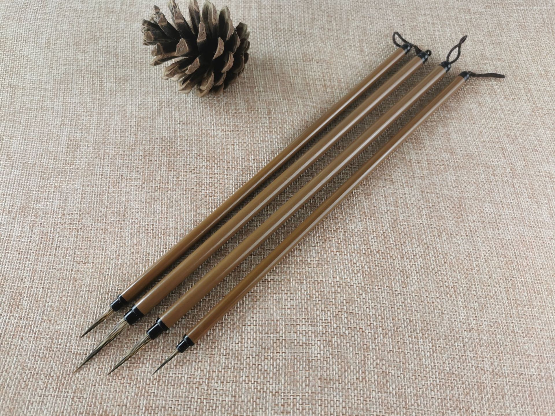 墨雅轩大中小叶筋笔 精细石獾勾线毛笔 小圭笔山水国画点眉描绘笔