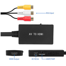工厂私模直销av to HDMI转换器 AV转HDMI高清视频转接线支持1080P