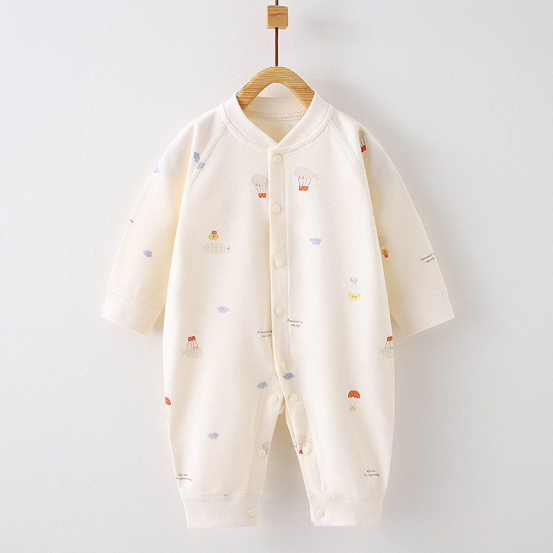 Spring and Autumn New Baby Jumpsuit Long-Sleeved Baby Romper Cotton Bottoming Underwear Newborn Romper Boneless Pajamas Baby Clothes