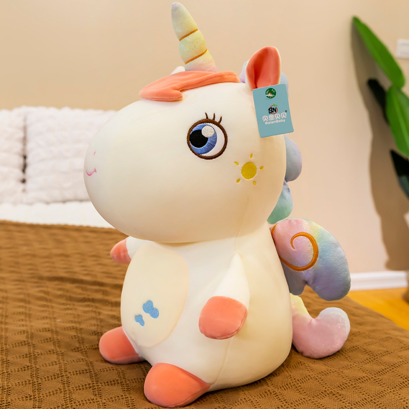 Cartoon Starry Unicorn Doll Plush Toys Sleeping Doll Pillow Bed Cute Pony Birthday Gift for Women