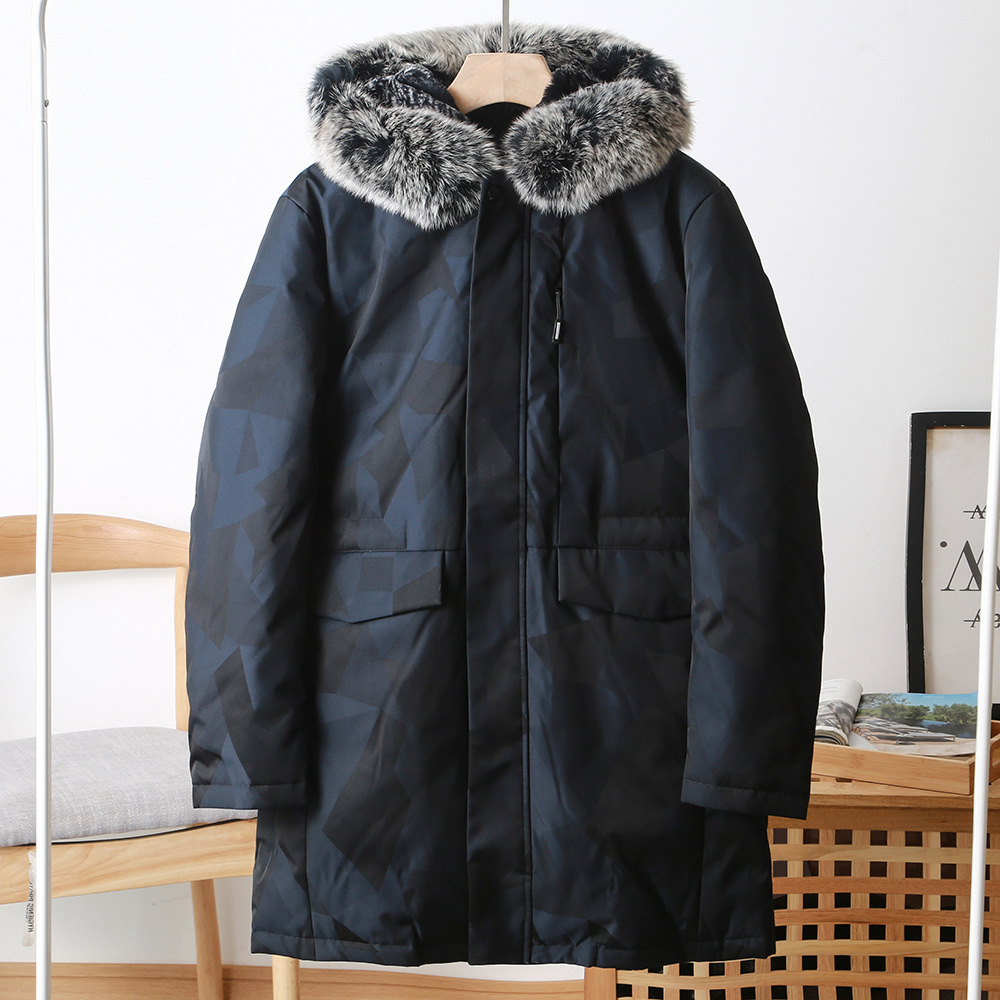 轻奢冬季男士保暖羽绒服中长外套-阿里巴巴