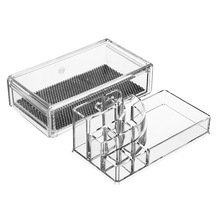 PS化妆盒首饰饰品盒透明小号亚克力单层抽屉首饰盒桌面整理储物盒