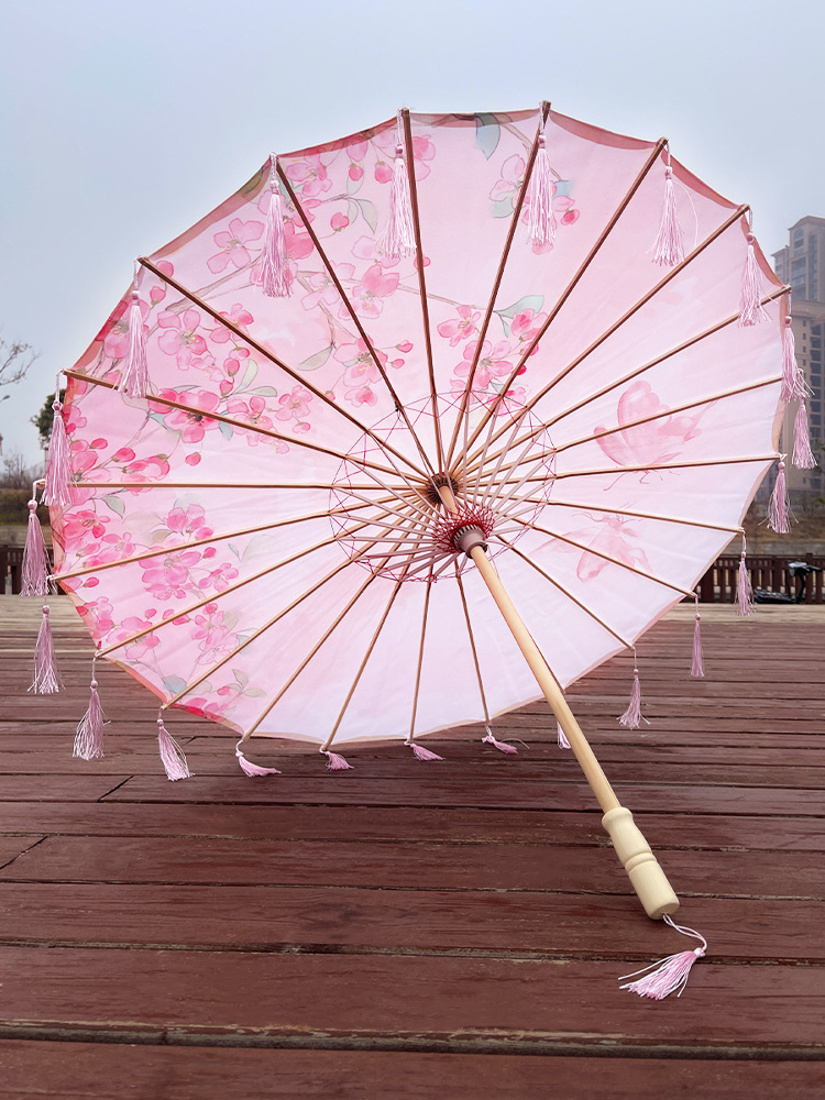 汉服古装演出表演道具演出走秀伞旗袍摄影舞蹈礼品古风道具流苏伞