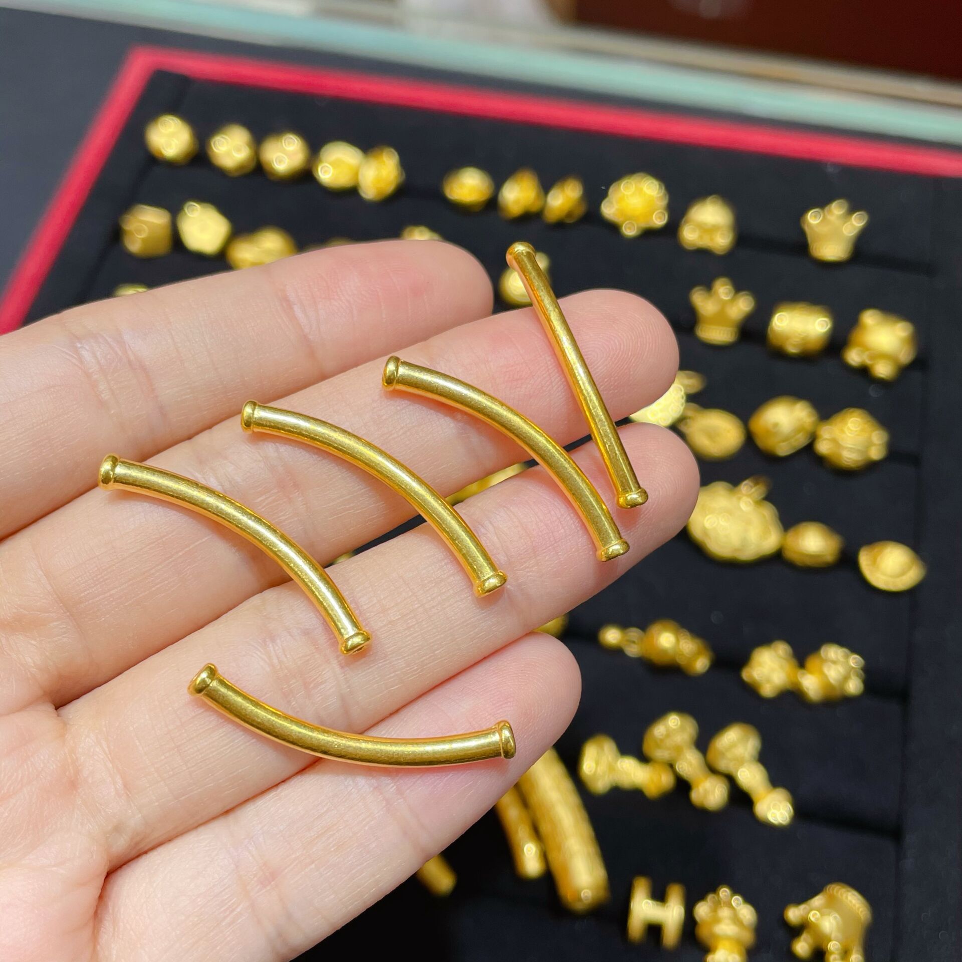 新品黄金古法工艺项链足金999笑脸项链女吊坠 3d硬纯金直播金店款