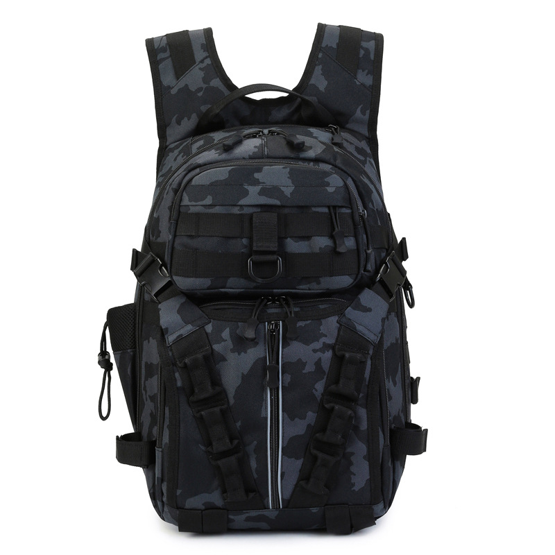 Lure Backpack Large Capacity Tactical Backpack Men's Multi-Functional Outdoor Travel Mountain Climbing Cycling Camouflage Shoulder Backpack Dual-Use