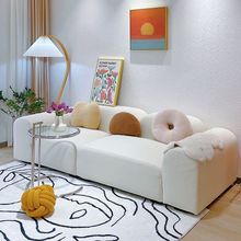 MH网红豆腐块双人组合2024新款布艺奶油风小户型客厅现代轻奢沙发