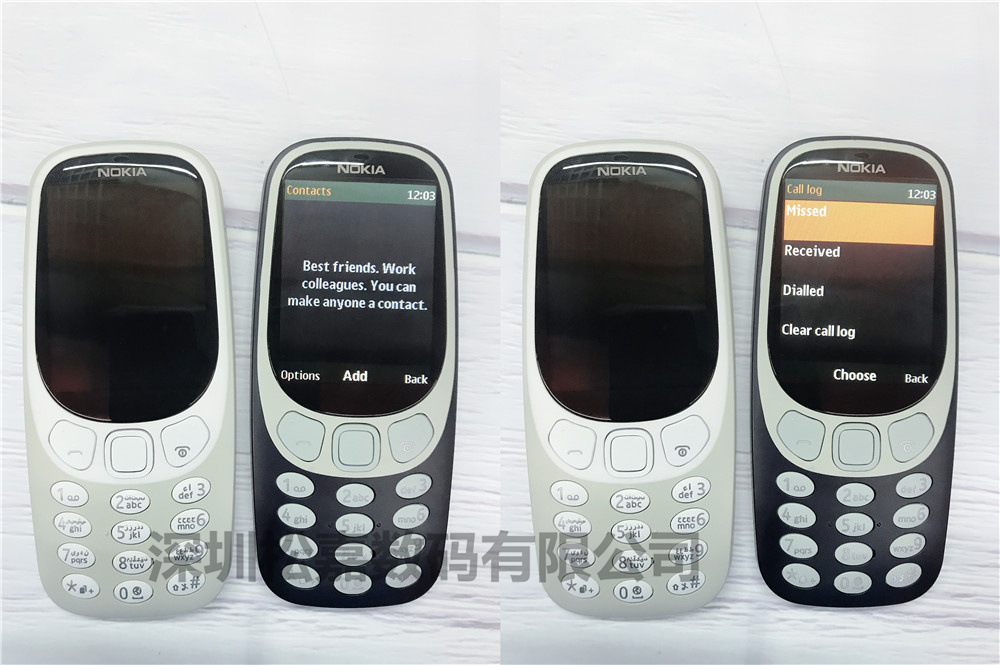 外贸版本适用nokia诺基亚3310-2g双卡 ta-1030aa版直板按键手机