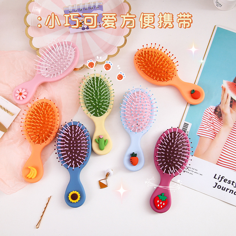 Korean Mini Cartoon Airbag Comb Ins Cute Girl Heart Airbag Cushion Comb Massage and Hairdressing Comb